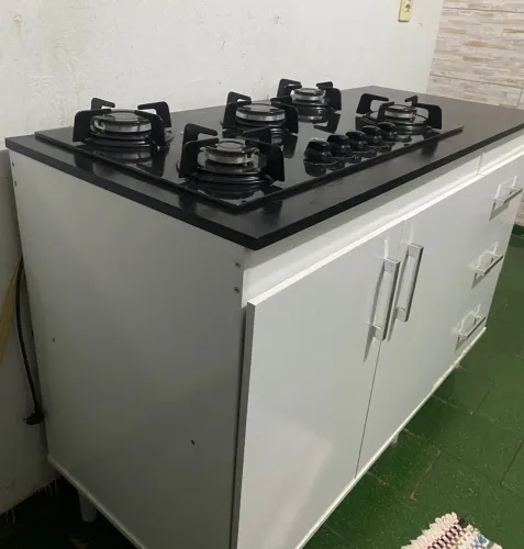 VENDO FOGÃO COOKTOP ELECTROLUX 5 BOCAS + GABINETE!