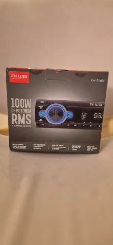 ?Som Automotivo Aiwa 100W RMS Bluetooth Viva-Voz Controle Volante SWC - Novo na Caixa