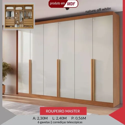 Guarda roupa 100% MDF. Grande e espaçoso