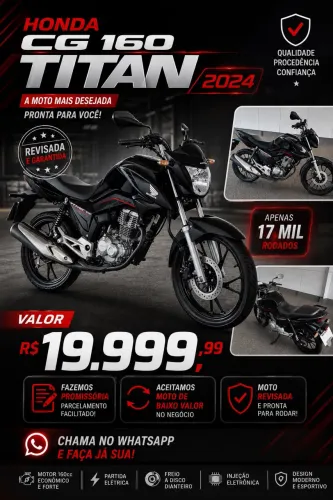 Honda CG Titan 160 - Muito Nova