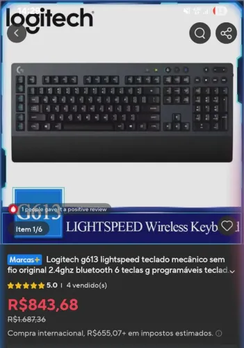 Teclado Mecânico G613 Logitech game