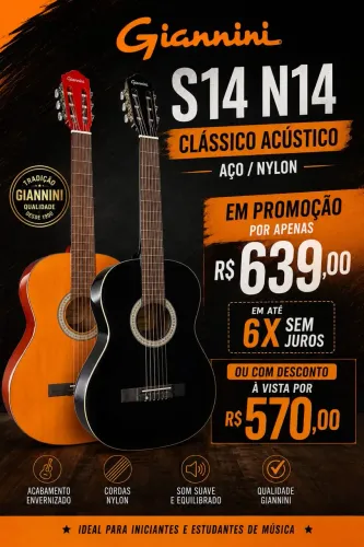 Violão Giannini clássico N14 S14 Promoção