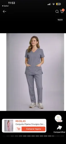 Scrub cinza