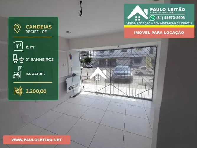 Loja Candeias, perto á padaria Santo Cristo por 2200 reais mensais