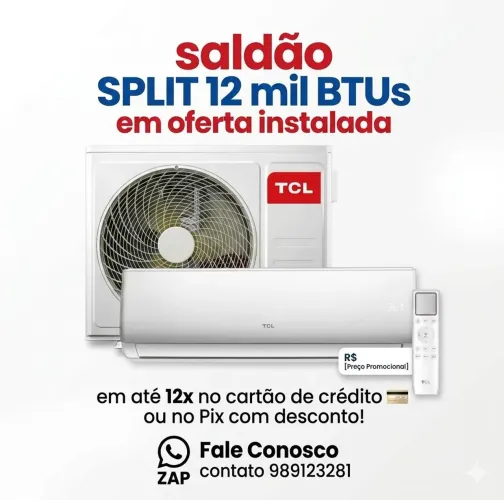 Vende SPLIT 9 12 18 mil já instalada !!! 