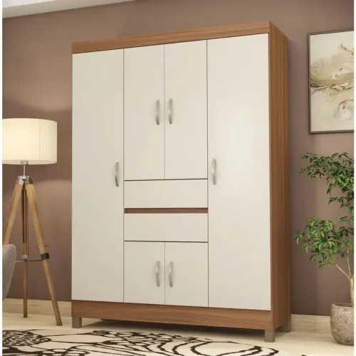Guarda-roupa casal 6 portas 2 gavetas