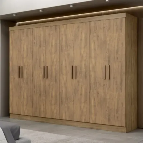 Guarda Roupa Casal 100_ MDF 8 Portas 4 Gavetas
