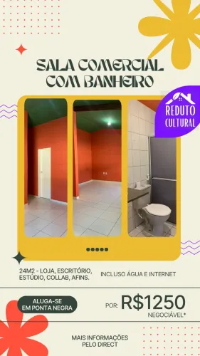 Sala comercial em espaço colaborativo