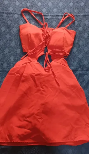 Vestido Macaquinho Feminino Alça Curto Verão Costa Nua