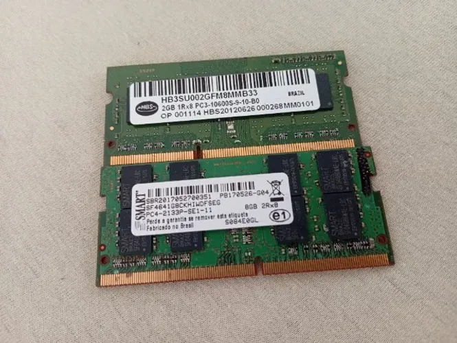 Kit Memória Ram DDR4 8GB + DDR3 2GB