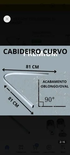 Tubo cabideiro curvo 90 graus