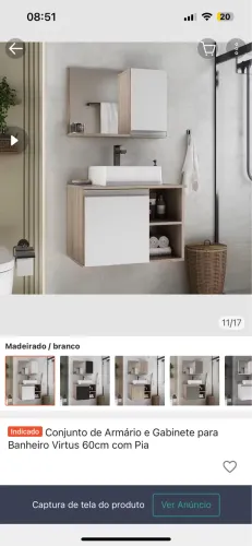 Vendo conjunto de armário e gabinete completo para banheiro 