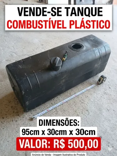 Tanque de combustível plástico 95cm x 30cm x30cm