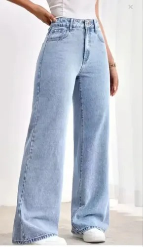 Calça wide leg jeans 