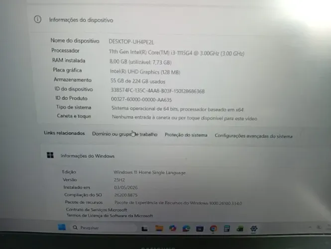 Notebook Samsung Book | Intel Core i3 11ª Geração | 8GB RAM | SSD 256GB | Windows 11