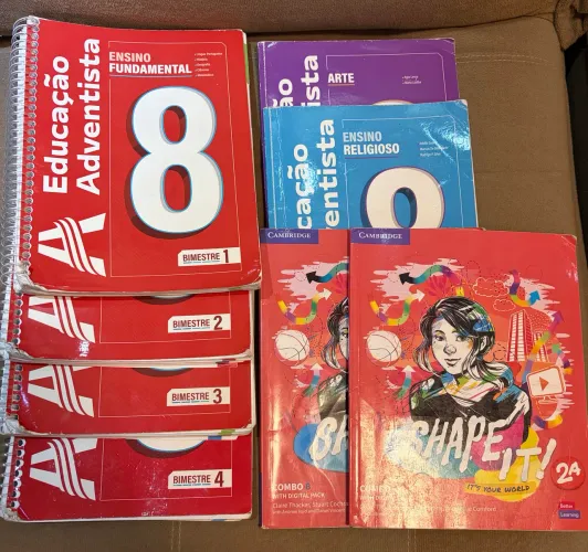 Kit completo de livros didáticos da Educação Adventista para o 8º Ano do Ensino