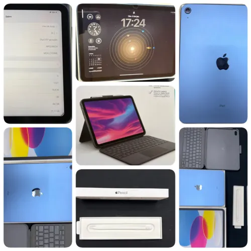 iPad 10ª Geração 64GB + Combo touch Logitech + Apple Pencil 