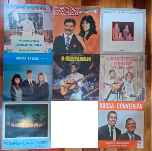 Coleção de discos de vinil gospel