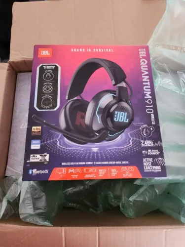 Headset Gamer JBL Quantum 910 Wireless RGB, ANC e Hi-res, PC e PS5.