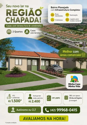 Vendo casas região Chapada