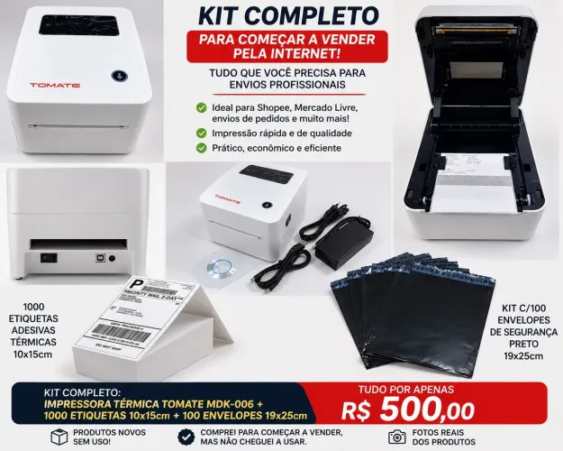 IMPRESSORA TÉRMICA - KIT VENDA NA INTERNET 