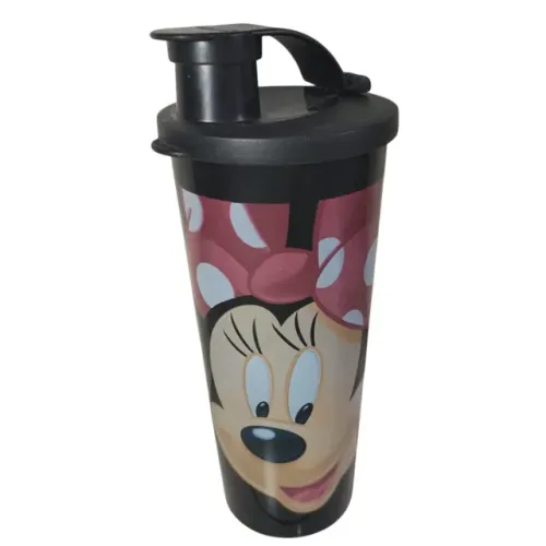 Copo Preto Minnie Tupperware 470ml Com Tampa