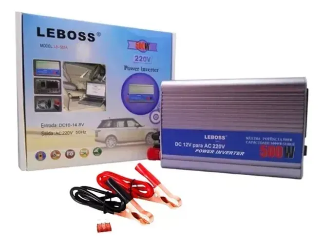 Inversor veicular Leboss 12v/220v 500w c/  Entrega