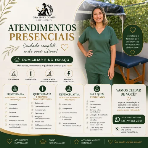 Fisioterapia domiciliar e jardim Palmares