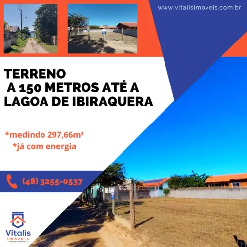 Terreno em Imbituba, localizado no bairro Alto Arroio a 150 metros até a lagoa de Ibiraque