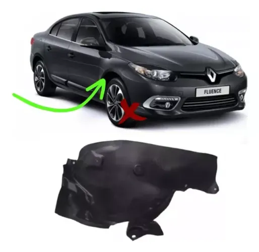 Parabarro Renault Fluence 2011 à 2014 - Dianteiro Esquerdo - Shin Mei
