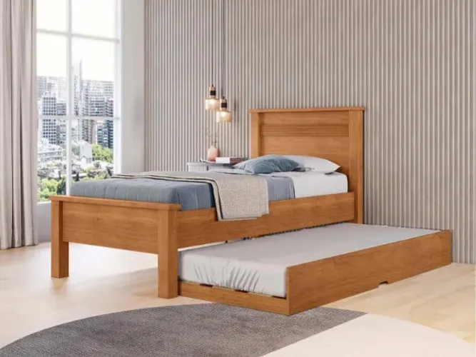 Cama com Auxiliar de Solteiro Padrão. São Produtos Novos Direto da Fábrica P/Sua Casa.