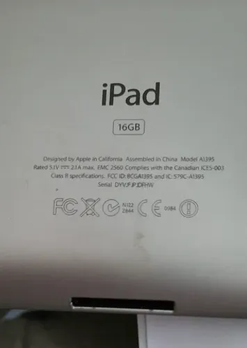 Ipad 2 tablet Apple A1395  