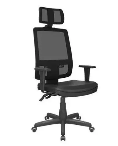cadeira presidente ergonômica - encosto em tela com ajuste- NBR