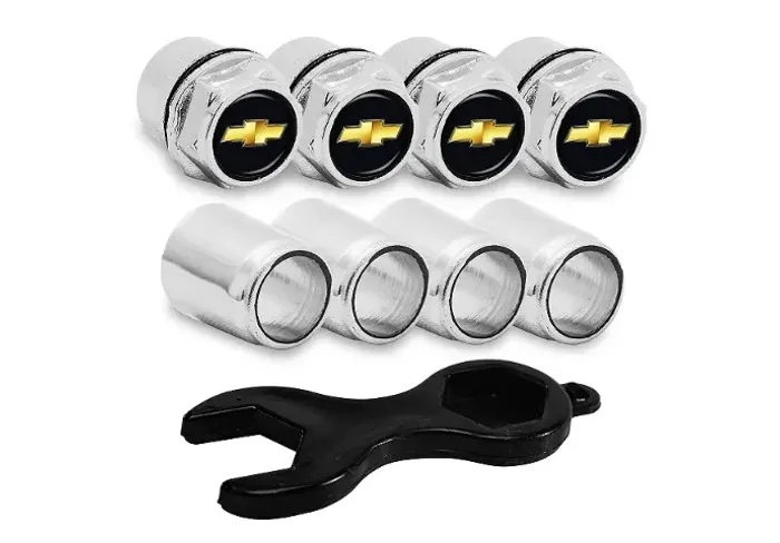 Kit Capa de Válvula Pino de Ar Pneu Anti-Furto Chevrolet, Fiat e Volkswagen