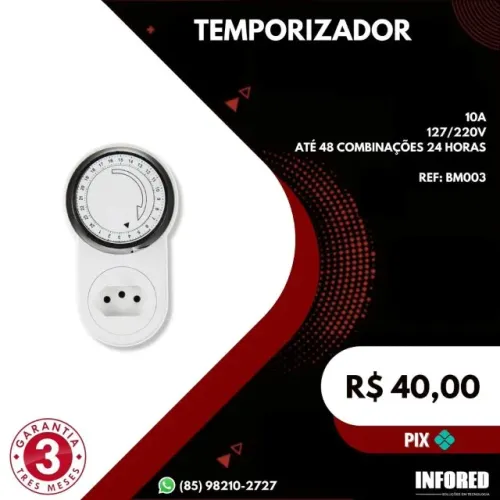 Timer Temporizador de tomadas analógico BM003