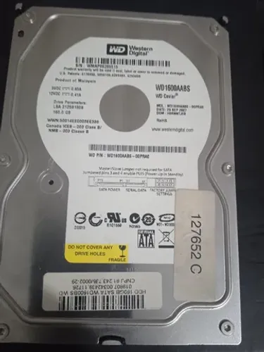 HD Western Digital 160 gb em otimo estado de uso