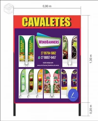 Wind Banner e cavalete