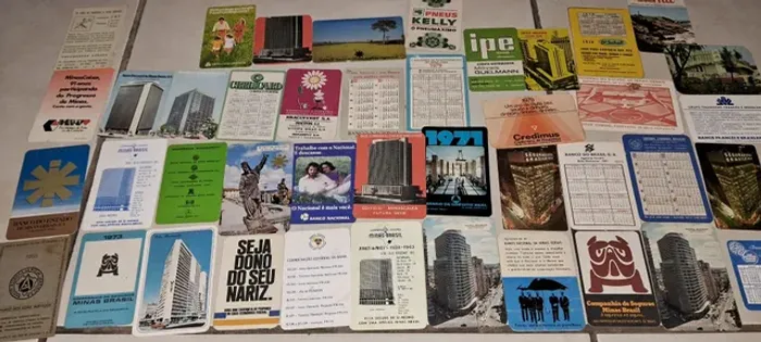 Antigos Calendários Marca de Instituições Financeiras e Seguradoras 