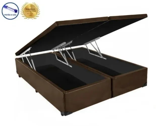 Cama Box Baú Casal Bipartido AColchoes 41x138x188