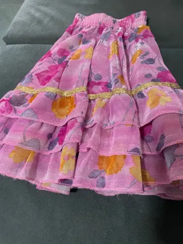Saia cigana infantil para criança de 2 anos rosa