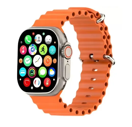Relógio Smartwatch Ultra 49mm Full Screen Serie 10 Pulseira Oceano Laranja