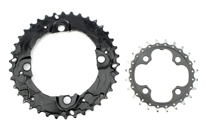 Par de Coroas Shimano Dupla 38/24 Dentes Alumínio BCD 104/64mm 10v - Usado 21049