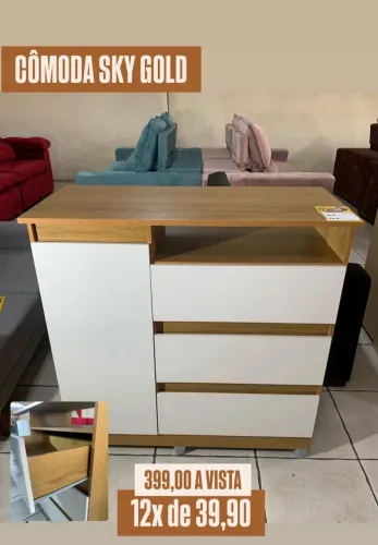 Cômoda Solteiro 4 Gavetas 