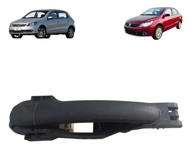 Macaneta Externa Lado Esquerdo Voyage Gol G5 2009 2016 11 Preto Dianteira/traseira