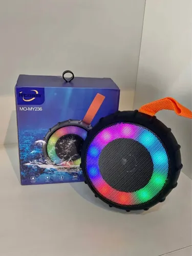 Caixa de Som Bluetooth Impermeável com LED - MO-MY236