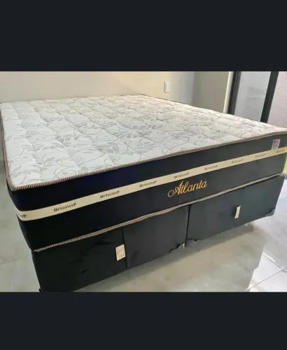 Cama box suporte e colchão Queen