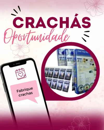 Faça crachás, carteirinhas, placas e cardápios ...