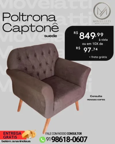 Poltrona Captonê suede