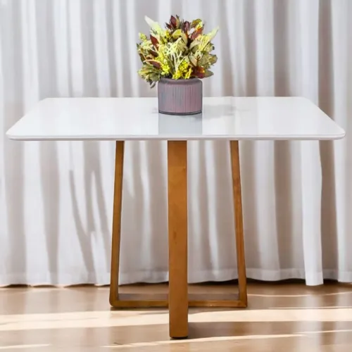 Mesa de Jantar 1,20m Marcelle Madeira Maciça tt43