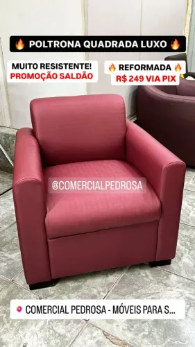 Poltrona de Espera Recepção Manicure para salão ou barbearia - Pronta retirada na loja